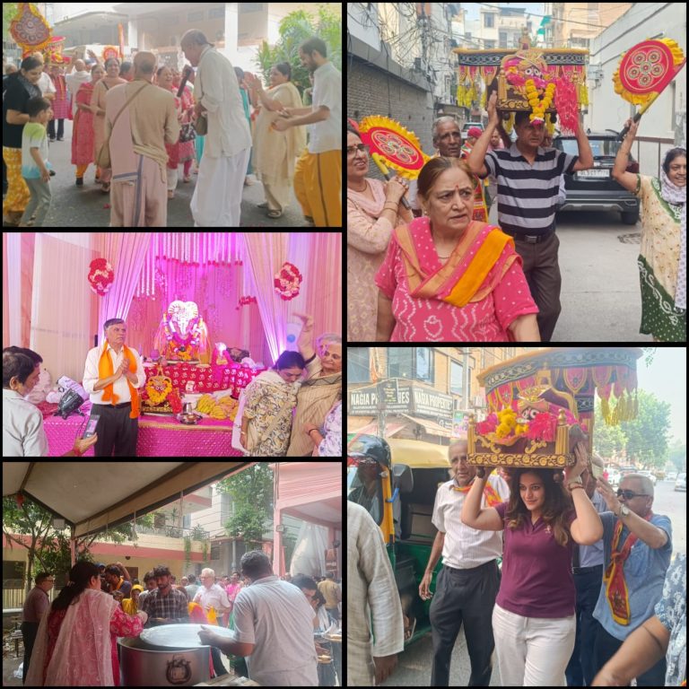 राजेंद्र नगर में राधाष्टमी महोत्सव पर निकली भगवान जगन्नाथ की भव्य शोभायात्रा